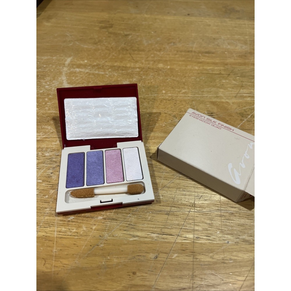 Vtg Avon 1993 Silk‎ Finish Eyeshadow Quad .20oz  #3 Purples Violet Orchid